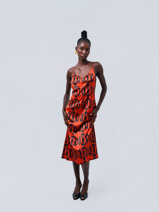 Monogram Slip Dress